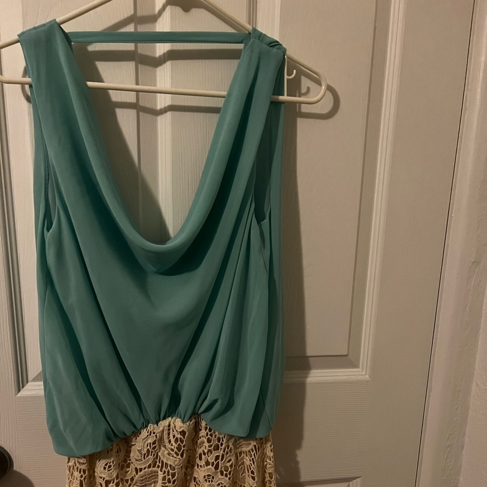 Teal mini dress